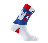 Thyo - Mi-chaussettes de running humoristique 'RUN & ROLL' - couleur - Blanc - Pointure - 44-46