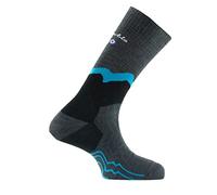 Thyo - Mi-chaussettes La Double® en fils recyclés et laine - couleur - Gris foncé - Pointure - 43-44