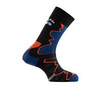Thyo - Mi-chaussettes Le Double® Trek en microfibre Dryarn - couleur - Noir orange - Pointure - 41-42