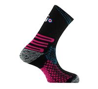 Thyo - Mi-chaussettes Pro Trail en fils recyclés - couleur - Noir rose - Pointure - 35-37