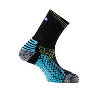 Thyo - Mi-chaussettes Pro Trail en fils recyclés - couleur - Noir turquoise - Pointure - 44-46