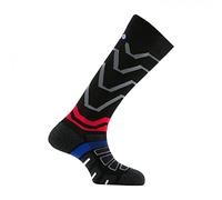 Thyo - Mi chaussettes Wool Confort 2 pour raquettes et ski de fond MADE IN FRANCE - couleur - Noir rouge - Pointure - 38-40