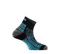 Thyo - Socquettes Pro Marathon en fils recyclés - couleur - Noir turquoise - Pointure - 38-40