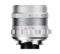 THYPOCH Objectif de Photographie Complet Simera 28 mm f1.4 pour Leica M Mount - Focus Tab - Type II - Argenté