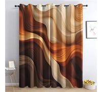 THYUNQ Rideau Occultant, Motif Abstrait - Rideaux Thermiques Imprimé pour Salon Chambre Fenetre, Lot de 2 Rideaux et Draperies Intérieurs à Oeillets, 140x240 cm (L x H)