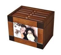 THYXGS Album Photo en Bois, Cube Photo en Bois, Boîtes À Insérer avec 5 Albums Coulissants 10 X 15 Cm, Boîte De Rangement pour Photos De 15 Cm, Peut Contenir 100 Photos