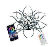 THYXGS Fleurs Mécaniques De Bureau 2.0 avec Éclairage RGB, 35 X 35 Cm, avec Télécommande/Application, Idéales comme Cadeau d'anniversaire Ou Décoration De Bureau