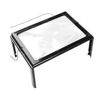 THYXGS Loupe Grossissante 3X pour La Lecture, Loupe De Cou Mains Libres, avec Support Pliable / 12 LED Blanches, Lampe De Poitrine Suspendue, pour La Lecture Et La Couture