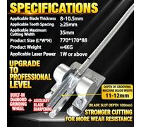 THYXGS Nettoyeur De Caillebotis Robuste en Acier Au Carbone, Outil Manuel De Retrait des Scories, Compatible avec Un Pas De Grille ≥ 25 Mm, Manche Allongé, Racleur Renforcé, pour 8-10.5mm