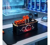 THYXGS Station d'accueil USB avec Interrupteur Indépendant, Hub 6 Ports avec Éclairage, Bouton De Contrôle Indépendant/Alimentation sans Fil, USB-DC 2.1, Idéale pour Studio Et Salle De Jeux