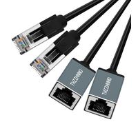 Thzzhnno Câble D'extension Ethernet 0.5M Lot de 2, Câble LAN RJ45 mâle vers femelle 1000 Mbps, prolongateur réseau haut débit pour PC, routeur, modem, commutateur, console de jeux