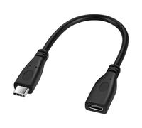 Thzzhnno Câble d'extension USB C 3.1 0,2M, USB C 3.1 Mâle vers Femelle Charge Rapide de 65W, Transfert de synchronisation 10 Gbit/s, Compatible avec hub USBC/PSVR2/iPhone 15/MacBook Pro/Chargeur