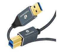 Thzzhnno Câble D'imprimante USB 3.0 vers USB B 3M, Câble Type A vers Type B 5Gbps pour Station D'accueil, Disques durs Externes, Scanner, Imprimante