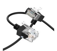 Thzzhnno Câble Ethernet Cat6A à 90 Degrés Coudé vers le Bas 3M, Flexible Fin et Ultra LAN Câble de Raccordement Ethernet Cat6 Rj45 jusqu'à Haute Vitesse 10Gbit/s 550MHz pour PC, Routeur, Imprimante