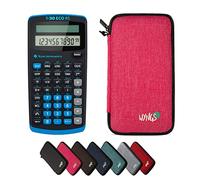 TI-30 ECO RS avec Housse de Protection WYNGS Incluse Rose - Calculatrice Scientifique - Pack de Base