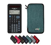 TI-30X Pro MathPrint avec Housse de Protection WYNGS Incluse Turquoise - Calculatrice Scientifique - Pack de Base