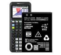 TI-84 Plus CE Batterie, 1600mAh Li-Ion Batterie de Remplacement pour Fits Texas Instruments TI-84 Plus CE, TI Nspire CX/CX II, TI Nspire CX CAS/CX II CAS, P/N:P11P35-11-N01/3.7L