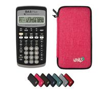 TI-BA II Plus avec Housse de Protection WYNGS Incluse Rose - Calculatrice Financière - Pack de Base