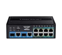 TRENDnet Commutateur TI-BG104 10 ports Gigabit PoE++ +2 SFP Montage DIN-Rail