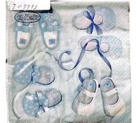 Ti-Flair - Serviettes, 3 plis, déjeuner pack de 20 SG34478 (taille unique) (Blanc/Bleu)