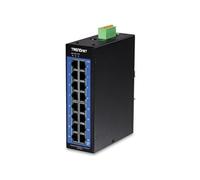 TRENDnet Commutateur Géré L2 TI-G160I 16 ports 10/100/1000 Montage rail DIN Tension CC