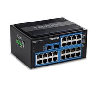TRENDnet TI-G262 - Version v1.0R - commutateur - durci, industriel - non géré - 24 x Ethernet Gigabit + 2 x Gigabit SFP - Montage sur rail DIN, fixation murale - Conformité TAA - pour P/N: TI-MGBRJ, T