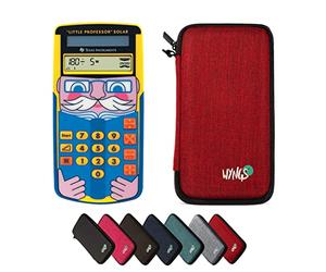TI-Little Professor avec Housse de Protection WYNGS Incluse Rouge - Entraîneur de Calcul Interactif - Pack de Base