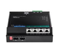 TRN TI-PG62F - Switch, 6 ports, Gigabit Ethernet, PoE+, 2x SFP