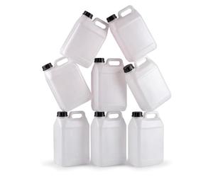 Ti’Pi - Lot 8x bidon/jerrican blanc 3 litres - Transucide - En plastique naturel de grade alimentaire - Qualité supérieure (8)