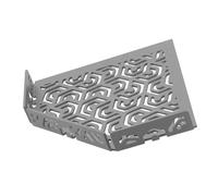 TI-SHELF Tablette pentagonale aluminium gris béton PENTA avec tringle