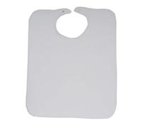 Ti TIN | Lot de 3 Bavoirs Éponge Adulte, 50x60 cm | 73% Coton - 27% Polyester - Fermeture avec Scratch - Couleur unie (Blanc) - 140gr/m²