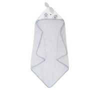 Ti TIN | Cape de Bain pour Bébé, 100x100 cm | Serviette de Bain Douce, Confortable, Absorbante - 90% Coton 10% Polyester - Tissu Éponge - Motif Lapin - Couleur Gris et Blanc - 340g/m²