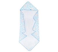 Ti TIN, Cape de Bain pour Bébé, 100x100 cm | Serviette de Bain Douce, Confortable, Absorbante - 90% Coton 10% Polyester - Tissu Éponge - Motif Étoile - Couleur Bleu et Blanc - 340g/m²