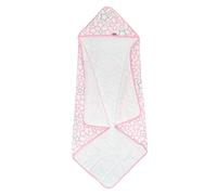 Ti TIN | Cape de Bain pour Bébé, 100x100 cm | Serviette de Bain Douce, Confortable, Absorbante - 90% Coton 10% Polyester - Tissu Éponge - Motif Étoile - Couleur Rose et Blanc - 340g/m²