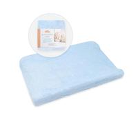 Ti TIN | Drap Housse pour Matelas ou Table à Langer pour Bébé, 50x80 cm | Draps housse Doux, Absorbant, Confortable et Réglable - 100% Microfibre - Couleur Unie Bleu - 200 gr/m²