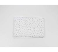 Ti TIN | Lange en Mousseline pour Bébé, 125x125 cm | 100% Coton - Lange Gaz Doux, Léger et Multifonction - Motif Étoile - Couleur Blanc et Gris - 100gr/m²