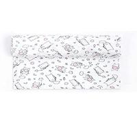 Ti TIN | Lange en Mousseline pour Bébé, 125x125 cm | 100% Coton - Lange Gaz Doux, Léger et Multifonction - Motif Chat - Couleur Blanc et Rose - 100gr/m²