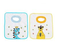 Ti TIN | Lot de 2 Bavoirs Imperméables Imprimés pour Bébés de plus d'un an | Avec col en Caoutchouc Élastique | Avec Serviette en Éponge Doublée de Plastique