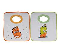 Ti TIN | Lot de 2 Bavoirs Imperméables Imprimés pour Bébés de plus d'un an | Avec col en Caoutchouc Élastique | Avec Serviette en Éponge Doublée de Plastique
