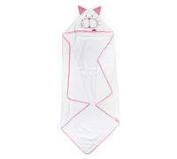 Ti TIN Manteau de Bain en éponge 100% Coton | Serviettes pour bébé à Capuche Douce et absorbante avec Un Design de Chaton de Couleur Rose