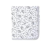 Ti TIN | Nids d’Ange (Lange) en Maille pour Bébé, 80x80 cm | 100% Coton - Lange Doux, Absorbant et Multifonction - Motif Chat - Couleur Gris - 180gr/m²