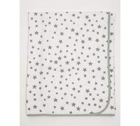 Ti TIN | Nids d’Ange (Lange) en Maille pour Bébé, 80x80 cm | 100% Coton - Lange Doux, Absorbant et Multifonction - Motif Étoile - Couleur Beige/Gris - 180gr/m²