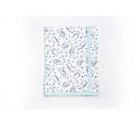 Ti TIN | Nids d’Ange (Lange) en Maille pour Bébé, 80x80 cm | 100% Coton - Lange Doux, Absorbant et Multifonction - Motif Chat - Couleur Bleu - 180gr/m²