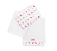 TI TIN Parure de Lit Bébé 50x80 cm 100% Coton - Lot de 3 Pièces avec Drap Plat, Drap-Housse Élastiqué et Taie d’Oreiller pour Berceau - Douce et Respirante