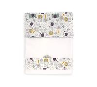 Ti TIN Parure de lit pour berceau 80 x 50 cm, 100 % coton, respirante, toucher doux, avec drap-housse réglable et taie d'oreiller, imprimé jungle, facile à laver