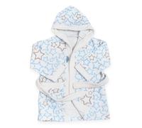 Ti TIN, Peignoir de bain pour Bébé, Taille 0 à 1 an | Sortie de bain Douce, Confortable et Absorbante - 90% coton, 10% polyester - Tissu Éponge - Motif Étoile - Couleur Bleu - 340g/m²