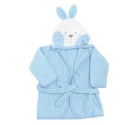 Ti TIN, Peignoir de bain pour Enfant, Taille 1 à 2 ans, Sortie de bain Douce, Confortable et Absorbante - 90% coton, 10% polyester - Tissu Éponge - Motif Lapin - Couleur Bleu - 340g/m² 15227
