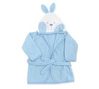 Ti TIN, Peignoir de bain pour Enfant, Taille 1 à 2 ans, Sortie de bain Douce, Confortable et Absorbante - 90% coton, 10% polyester - Tissu Éponge - Motif Lapin - Couleur Bleu - 340g/m² 15227