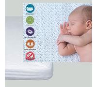 Ti TIN | Protège Matelas pour Lit Enfant/Bébé, 35x75cm | Protège matelas Doux, Respirant, Imperméable et Antibactérien - 100% Coton - Doublure en Polyuréthane - Tissu Éponge - Couleur Blanc