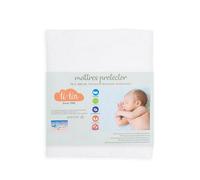 Ti TIN | Protège Matelas pour Lit Enfant/Bébé, 70x140 cm | Protège matelas Doux, Respirant, Imperméable et Antibactérien - 100% Coton - Doublure en Polyuréthane - Tissu Éponge - Couleur Blanc